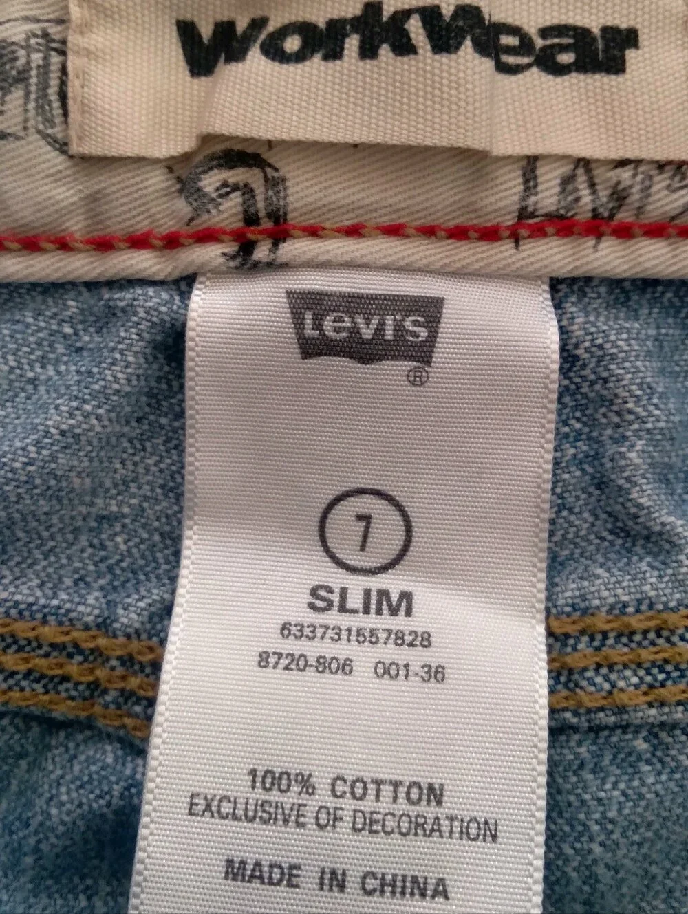 Levi's Kids 7 Slim Light Blue Carpenter Jeans
